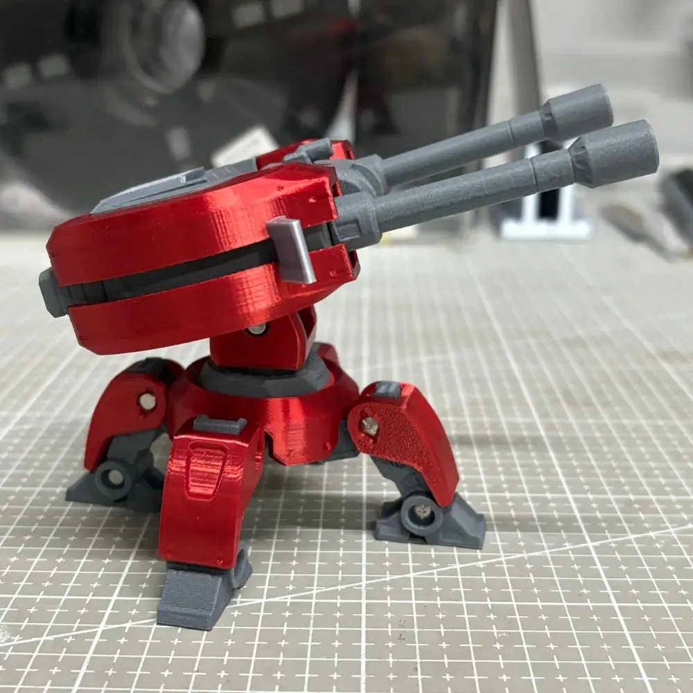 3D Printed Overwatch Torbjörn Turret Collectible Magnet 7 3d printed overwatch torbjorn turret collectible magnet left detail